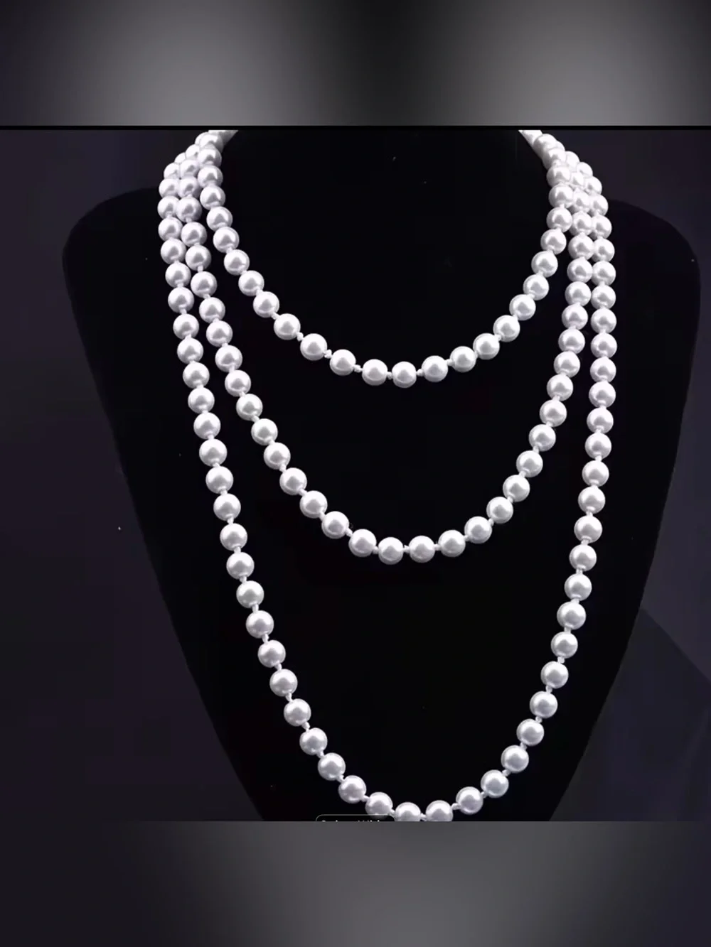 Classic White Pearl Multi-Strand Necklace - Womens Jewelry